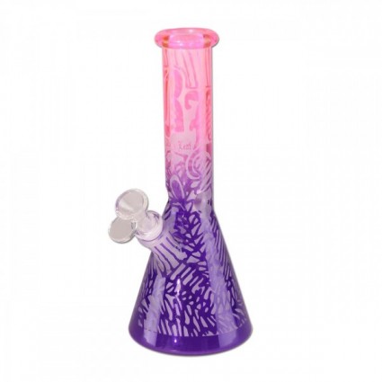 Black Leaf Sandblast Ice Bong Purple